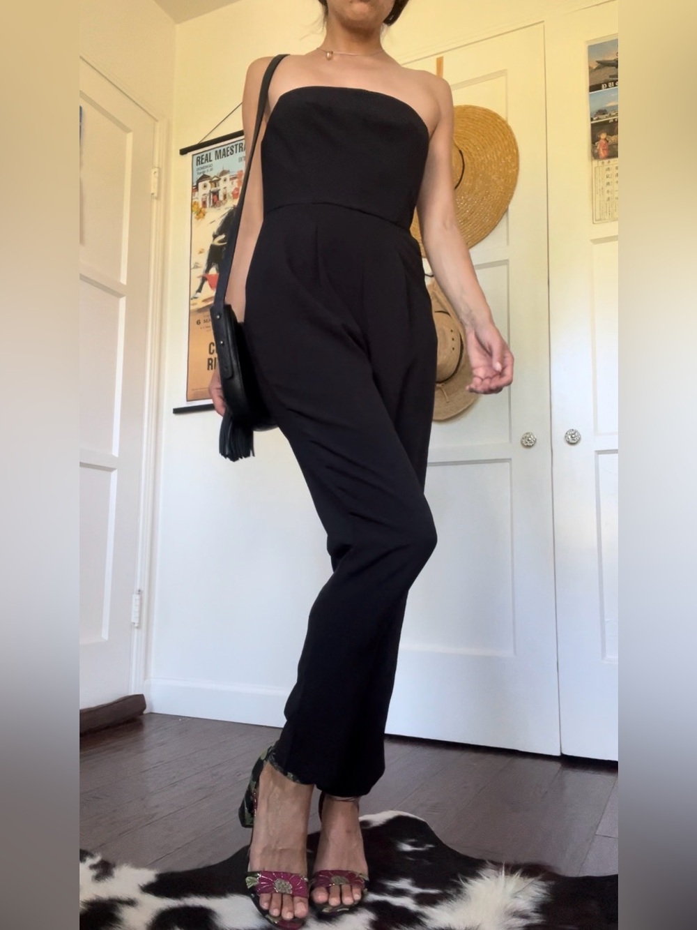 Strapless Black Jumpsuit - Women